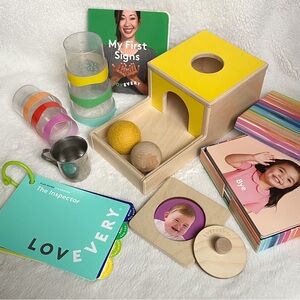 LOVEVERY Inspector Play Kit 7-8mo - Wooden Developmental Montessori Baby Toys